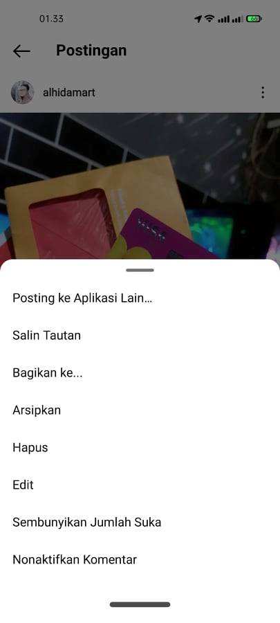 Arsipkan Foto Di Instagram