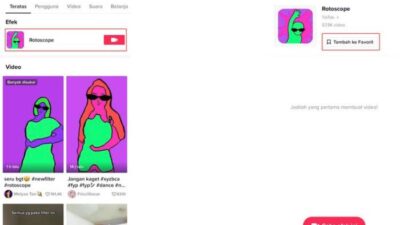 Menambahkan Filter Rotoscope TikTok