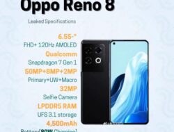 Bocoran Spesifikasi OPPO Reno8 dan Harga di Indonesia