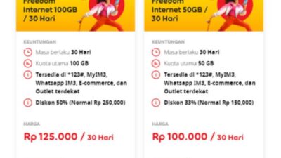 Harga Promo IM3 Indosat 50GB Rp 100.000