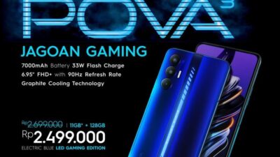 TECNO POVA 3 Spesifikasi dan Harga Terbaru 2022