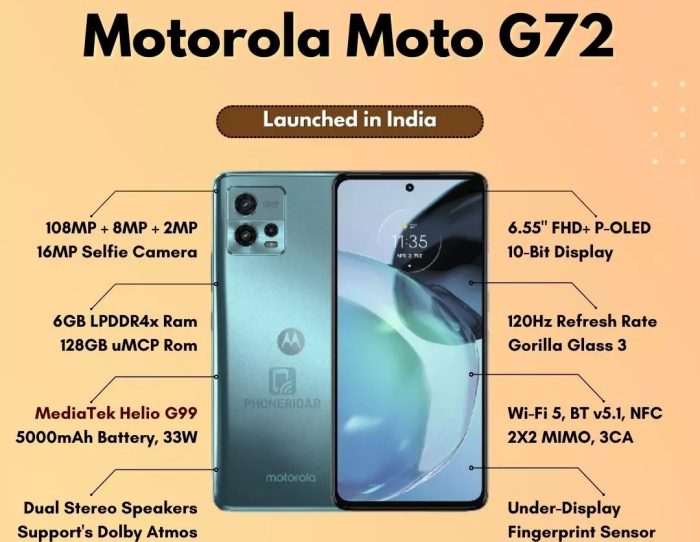 Motorola Moto G72 Spesifikasi Dan Harga Di Indonesia