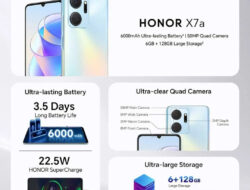 Honor X7a Harga dan Spesifikasi 2023