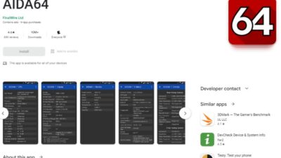 Aplikasi Cek Spesifikasi HP Terbaik AIDA64 2023